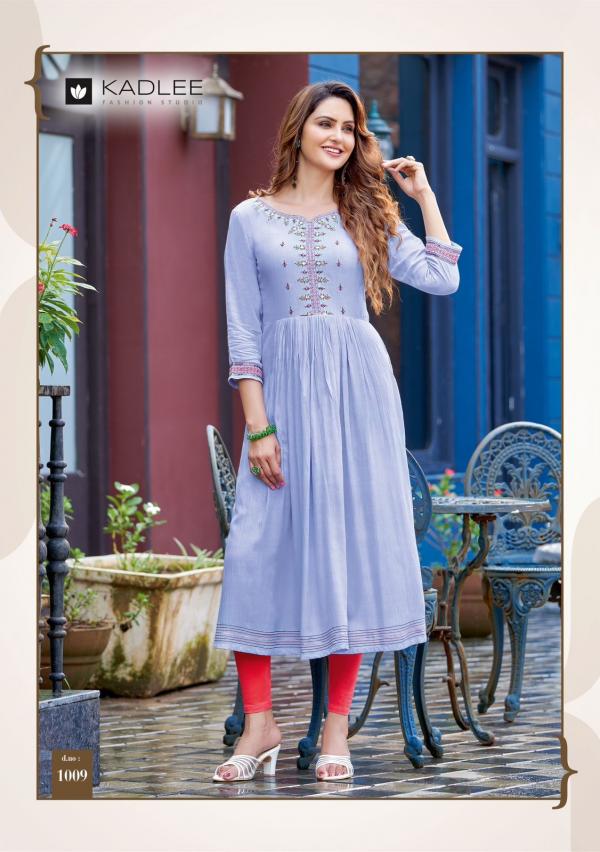 Kadlee Cinderella Vol 2 Rayon Embroidered Long Kurti Collection